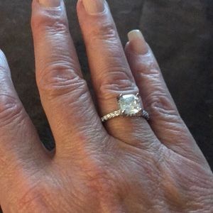 Cushion CZ Solitaire Ring